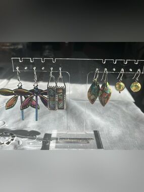 Colorful Statement Earrings Set of 4 Pairs!